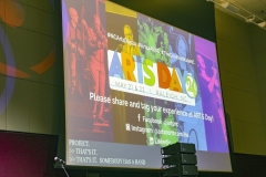Arts Day 2024 Logo on presentation screen