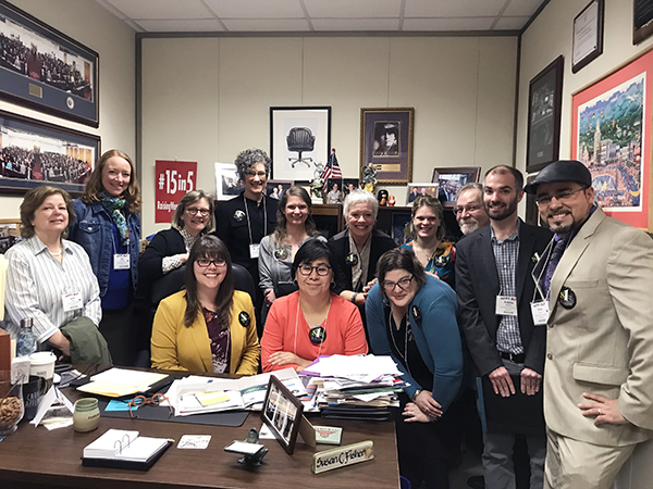 NC Rep. Susan Fisher and Advocates after Meeting on Day Two