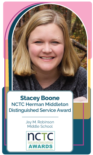 Congratulations Stacey Boone, Jay M. Robinson Middle School  – NCTC Herman Middleton Distinguished Service Award recipient!
