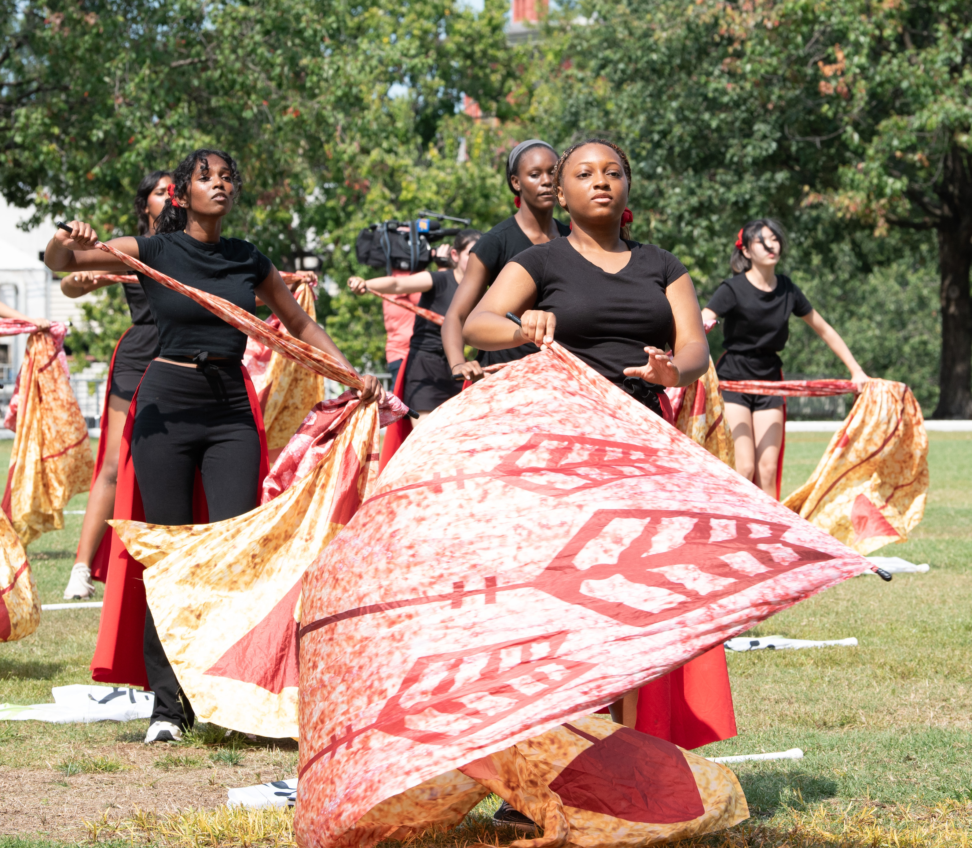 Color Guard from Green Level High School Marching Band