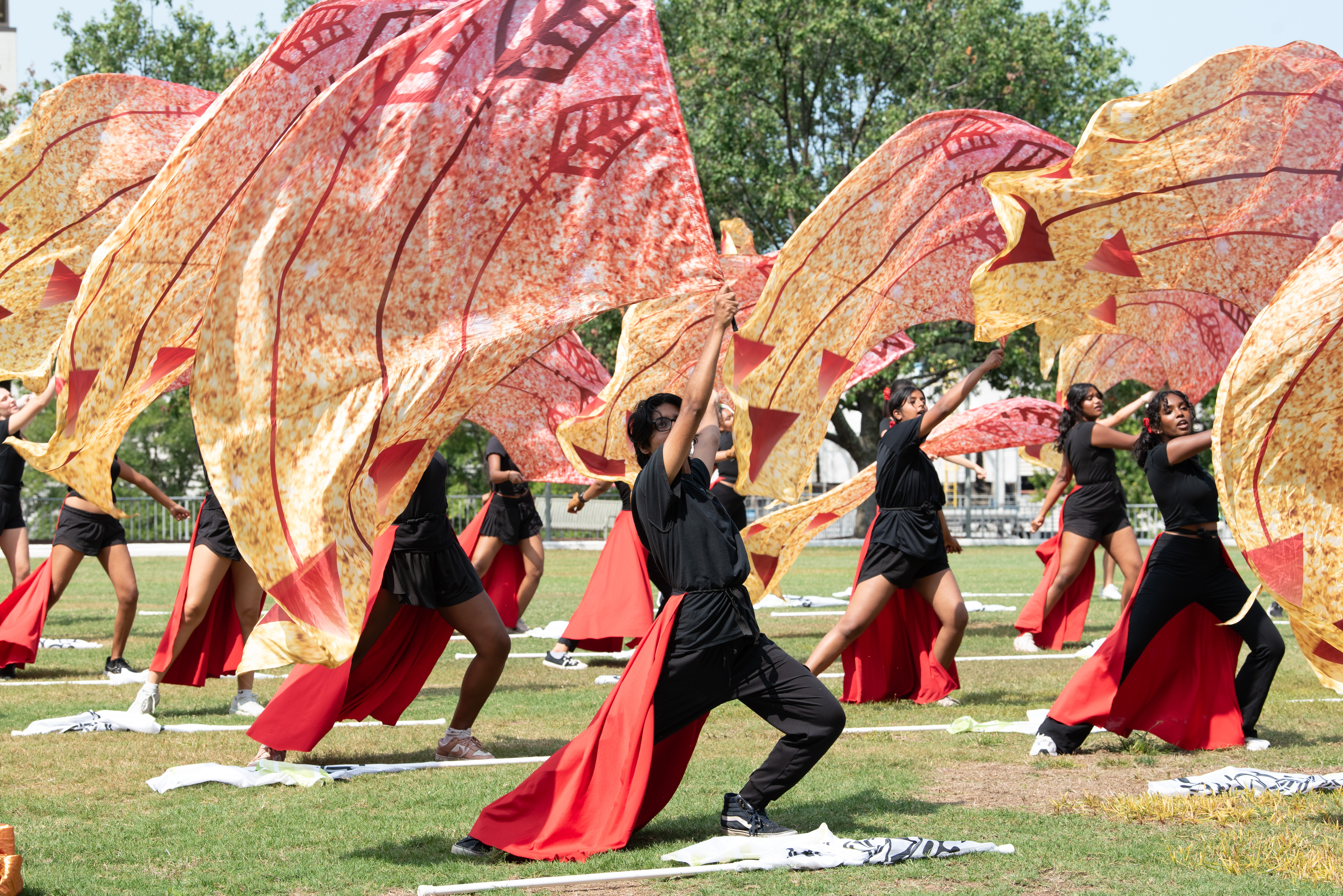 Color Guard from Green Level High School Marching Band