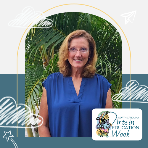 Picture of Stephanie Cain. A white woman with light brown shoulder length hair. She is wearing a blue sleeveless shirt and glasses.