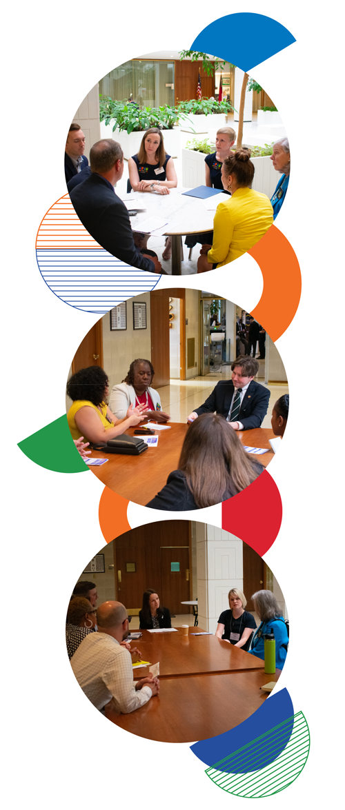 Picture collage of past Legislative Day participants