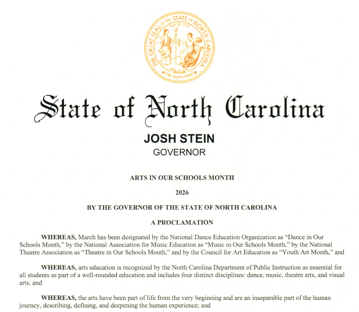 Arts In Our Schools Month 2026 Proclamation