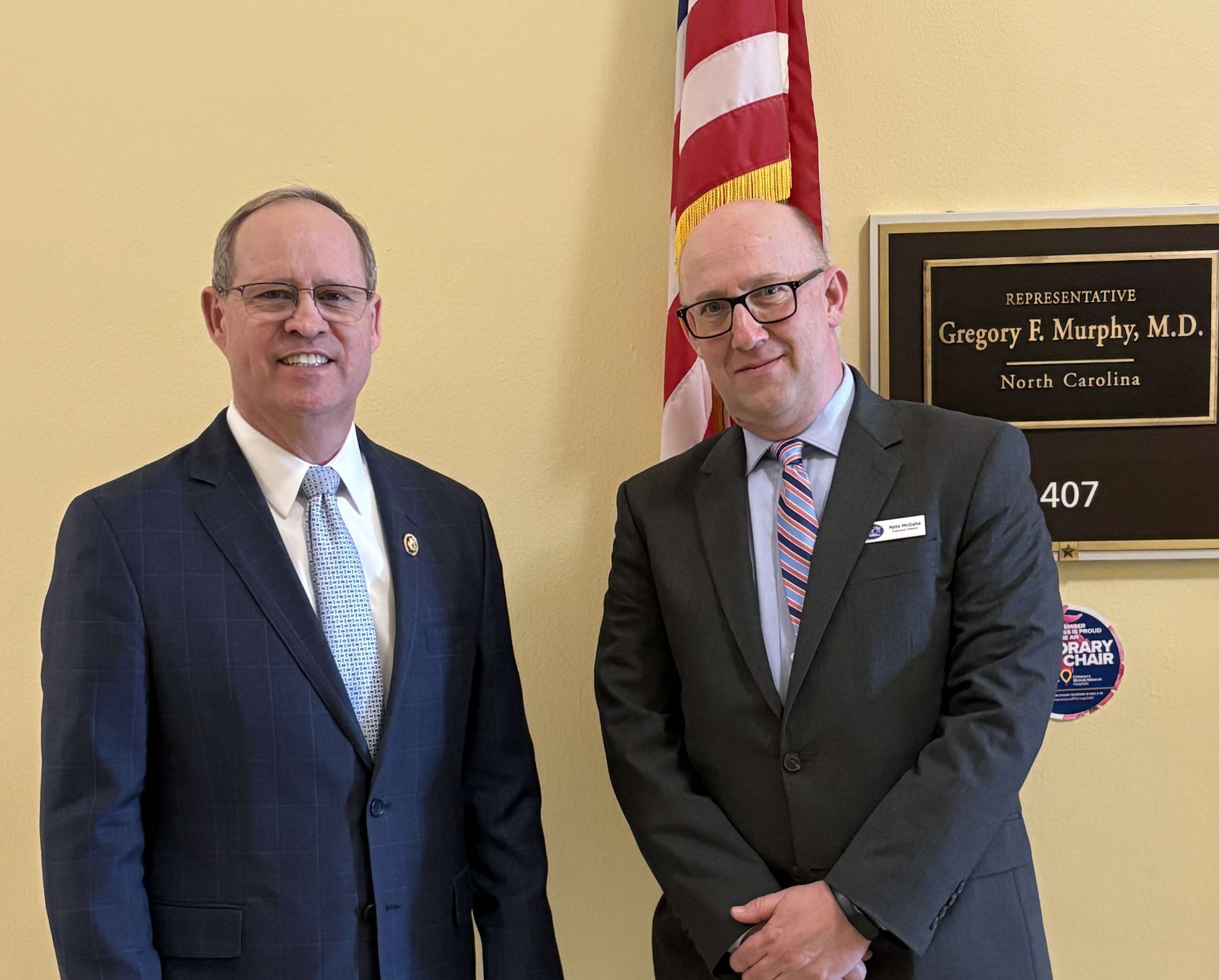Rep. Greg Murphy and Nate McGaha