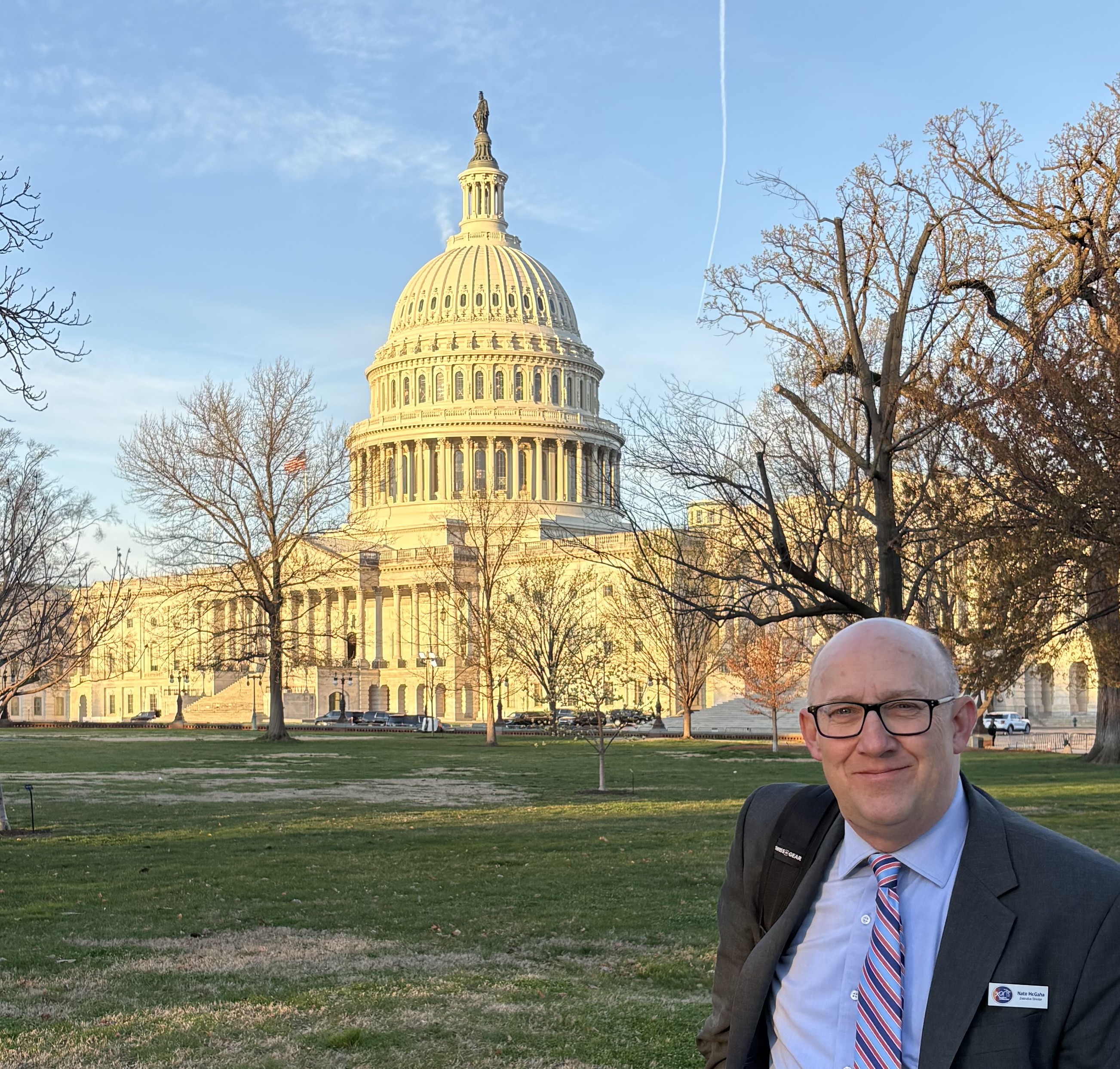 Nate McGaha in front of US Capitol